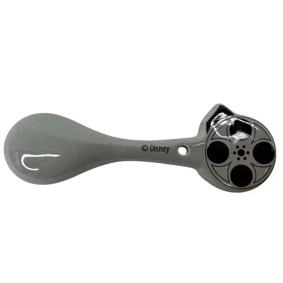 Vintage Disney Mickey Mouse Ceramic Mug W/ Spoon‎ Black & White 3D Ears D Handle - Picture 16 of 16